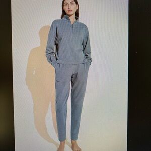 🍇Eberjey Gray Track Pants Soft Heathered Joggers🍇